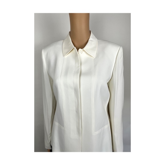 Anne Klein White Lightweight Blazer Size 10 - Picture 2 of 10